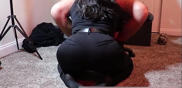  Black Uniform Fetish Blowjob! Ft. PAWG Skin Tight Pants